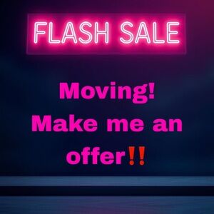 Flash Sale Neon Sign Graphic - Pink & Orange Text